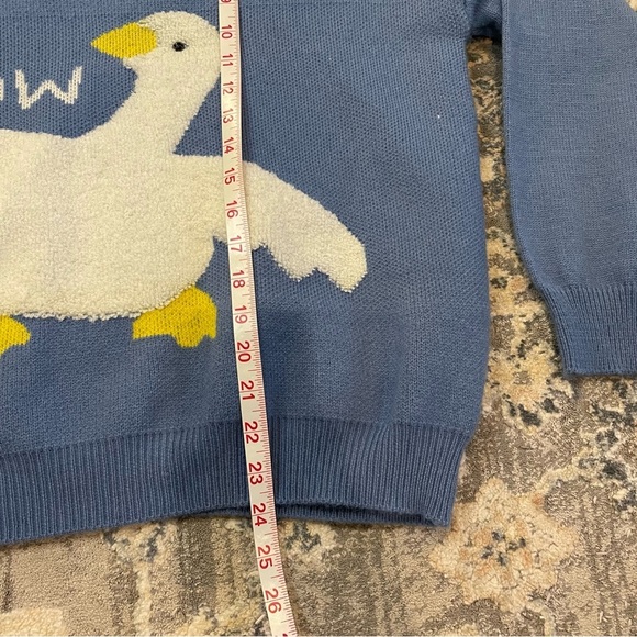 Blue Sweater with Goose Design - Picture 2 of 4